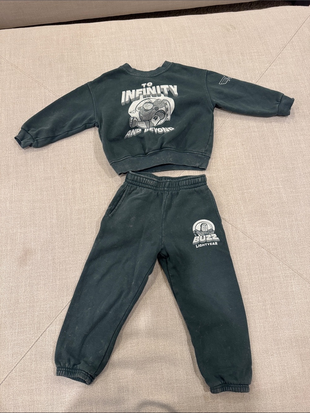 GAP Black Buzz Lightyear Sweatpants & Crewneck Set